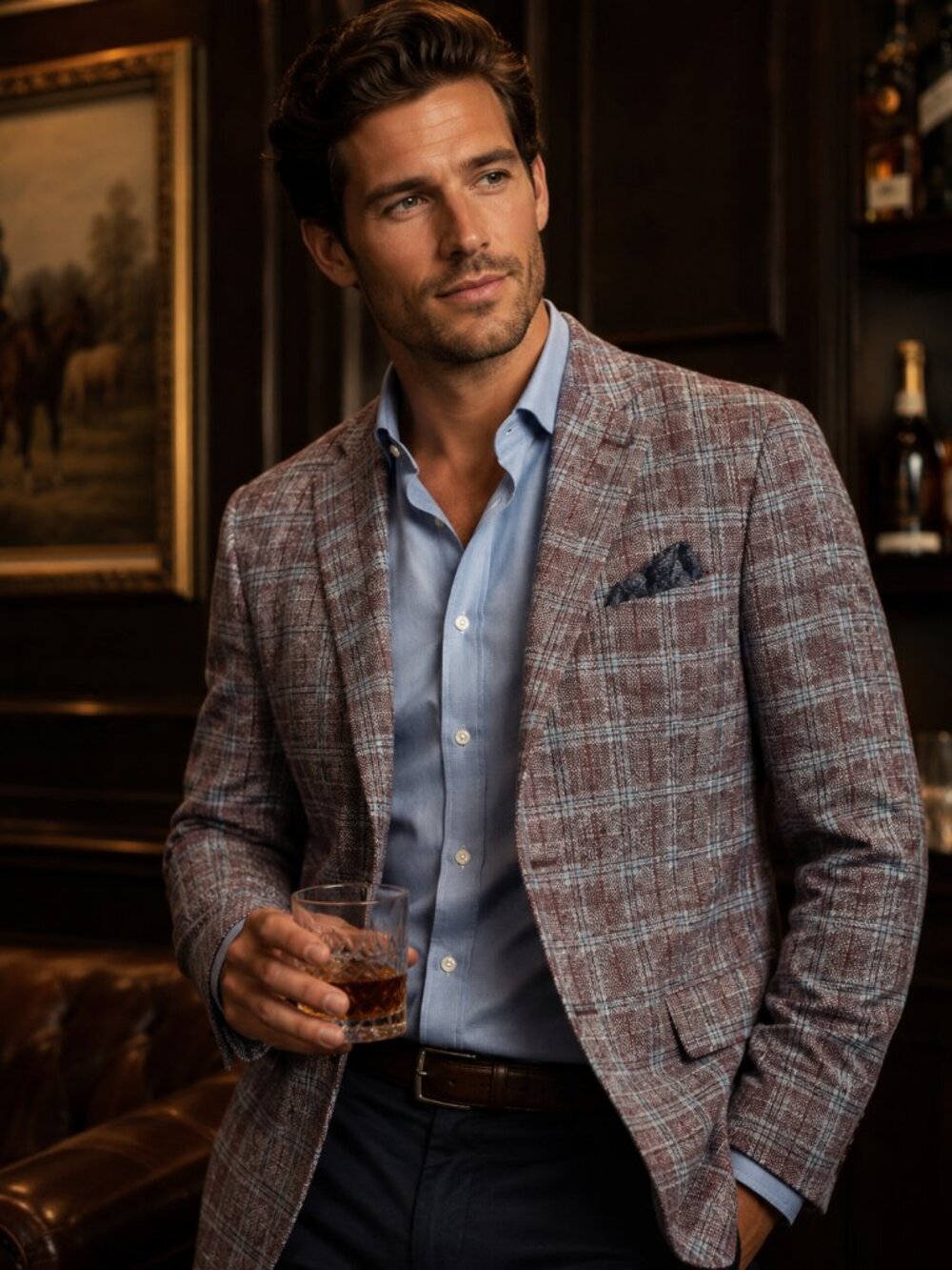 Michael Kors Plaid Blazer - Brown and Gray